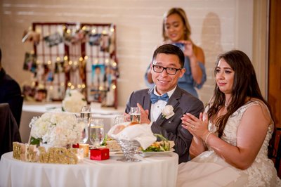 Emotional toast moment at Elm Bank wedding