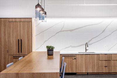 Custom kitchenette commercial interior Boston