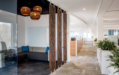 Modern office entryway Boston architecture