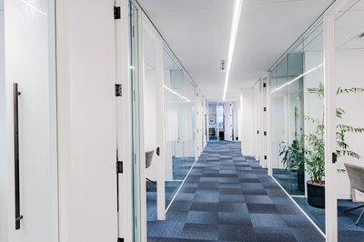 Modern hallway design commercial office