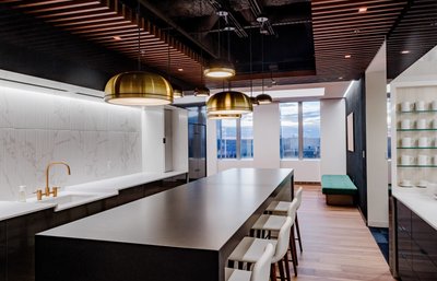 Boston luxury office kitchen interior commercial photo
