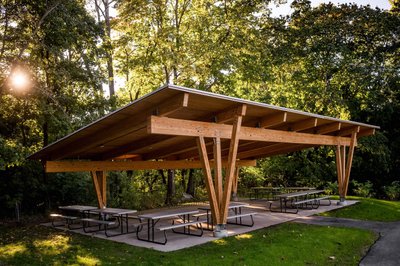 Pavilion architecture outdoor commercial space