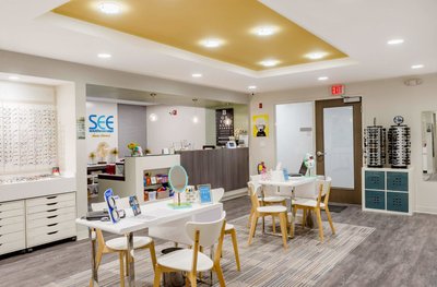Optometry office interior lighting design