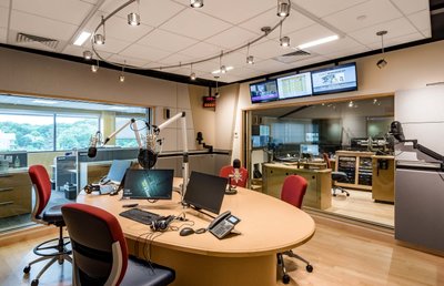 WBUR studio interior photography in Boston