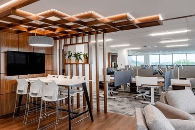 Office bar height table workspace