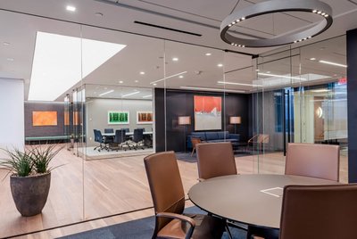 Corporate meeting room interior Boston office