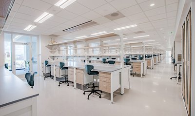 Scientific research lab interior photography