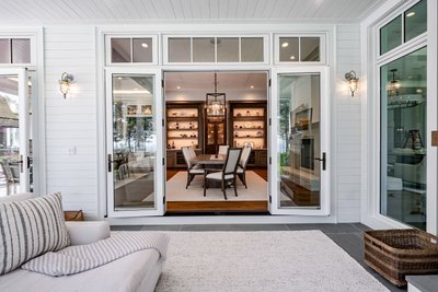 Sunroom with French doors and indoor-outdoor flow