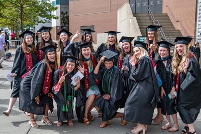 Graduates group portrait by Boston event photographer