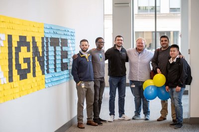 Team portrait at Liberty Mutual Boston