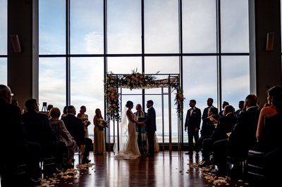 Sillouette of ceremony at The State Room
