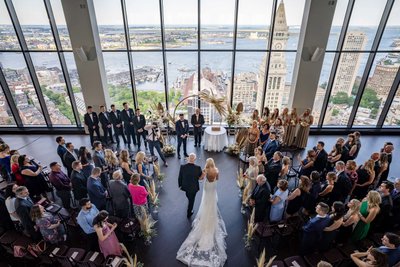 Grand ceremony entrance from above at the State Room