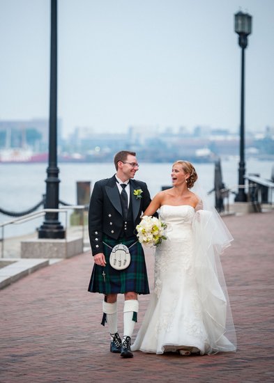 Scottish real wedding Boston fan pier