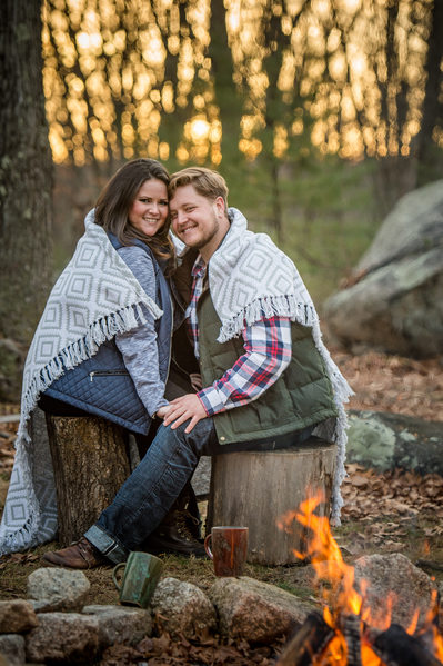 Campfire Fall engagement session