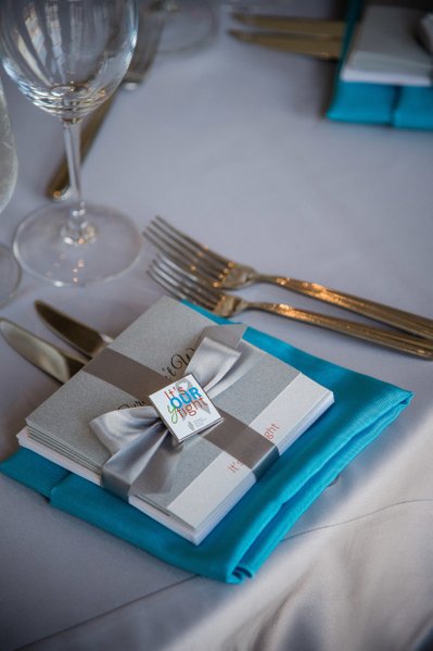 Table decor at a Boston corporate event