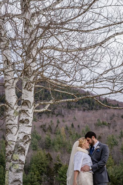 forest-wedding-romantic-couple-riverside-farm-vermont