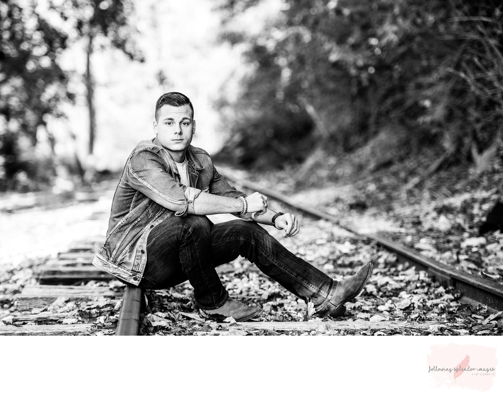 Abandoned Railroad Tracks Senior Photography
