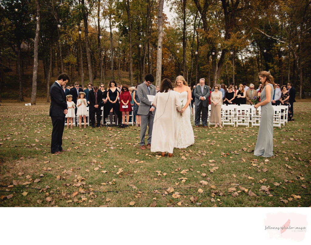 Fall Park On The River Wedding Ceremony