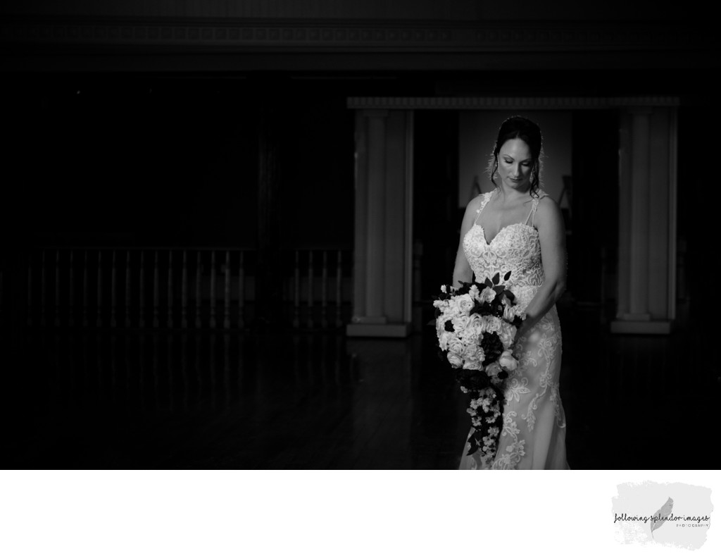 Black and White Bridal Photo