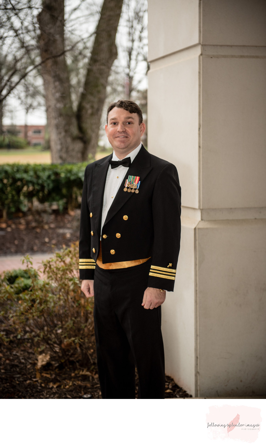 Naval Officer Harding University Wedding