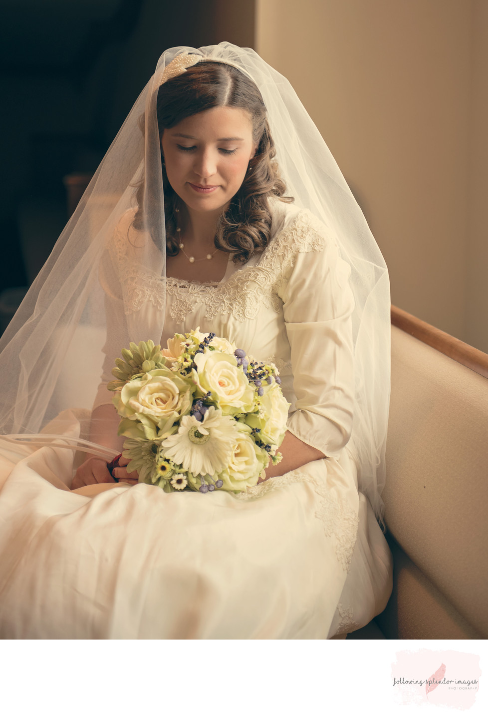 Vintage Bridal Gown Little Rock AR Wedding Photography