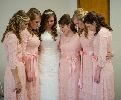 Bridesmaids Praying
