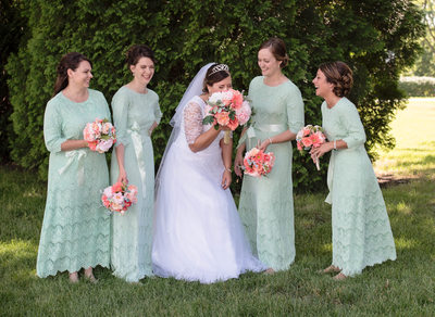 Mint Green Bridesmaids Dresses Conservative