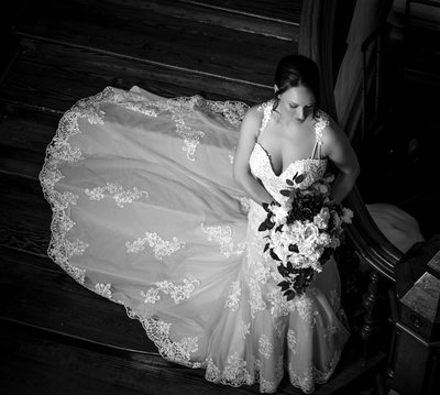 Old State House Museum Bride on Stairs