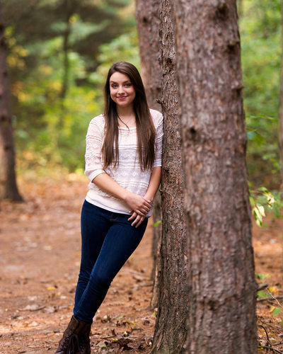 Natural Woods Setting Senior Girl Photography