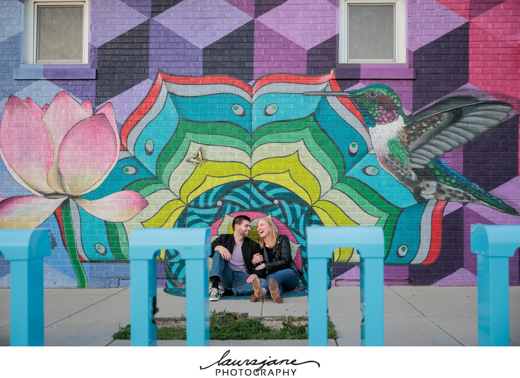 Engagement Photos with Wauwatosa Murals