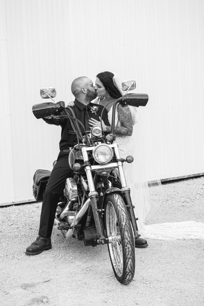 Harley Davidson Motorcycle Wedding Photos
