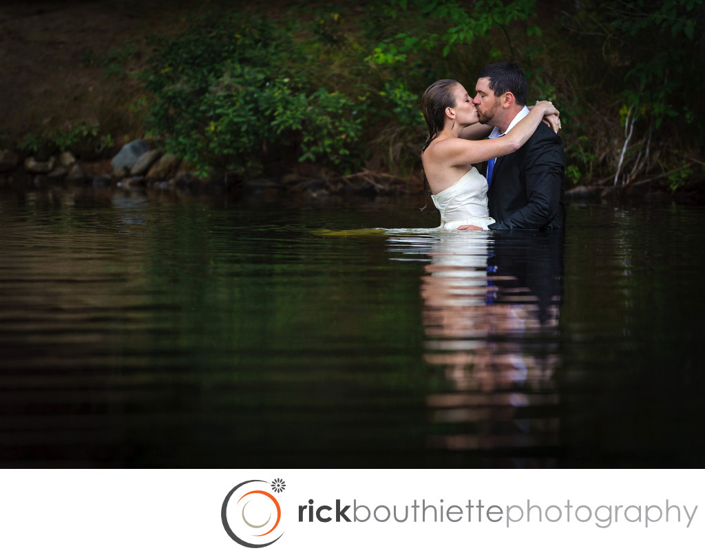 LOVE IN THE LAKE - NH WEDDING PHOTOGRAPHER