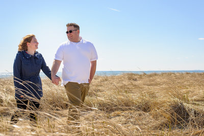 New Hampshire Seacoast Engagement On Seabrook Beach