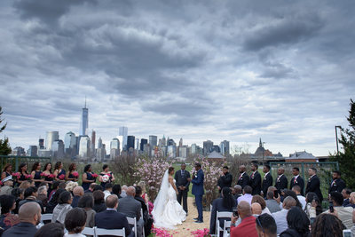 Liberty House Restaurant Wedding Outdoor Ceremony