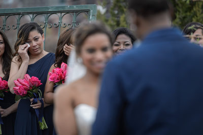 bridesmaid at ceremony
