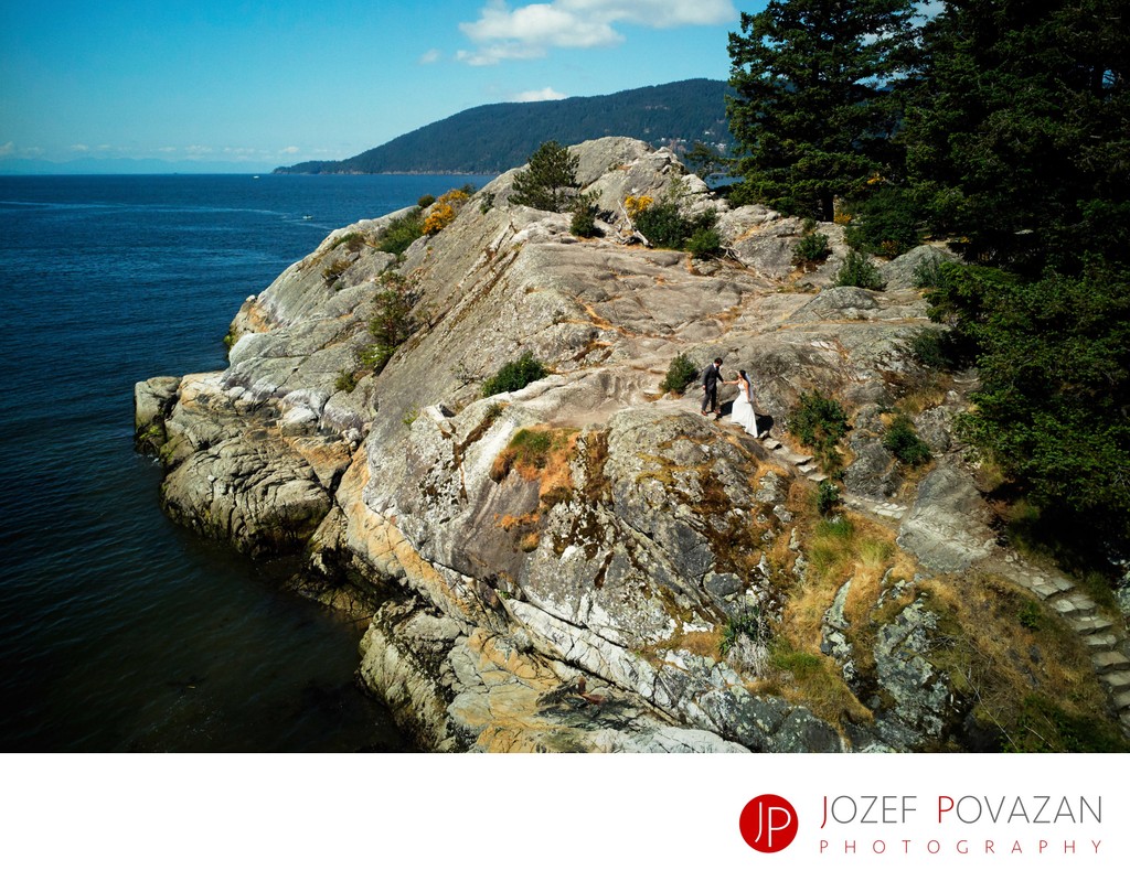 Vancouver drone wedding pictures by Povazan Photography