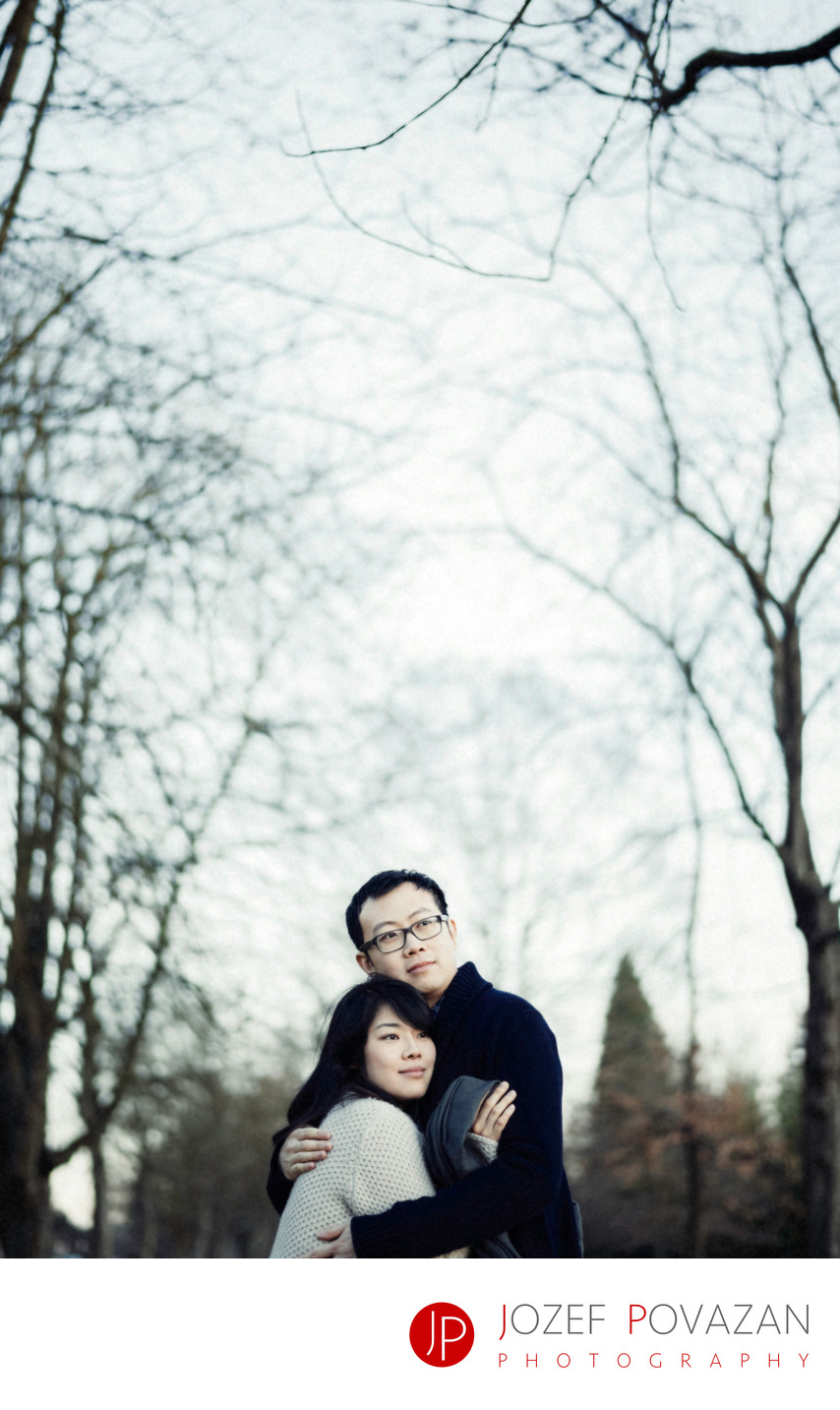 Dreamy low key engagement session in North Vancouver