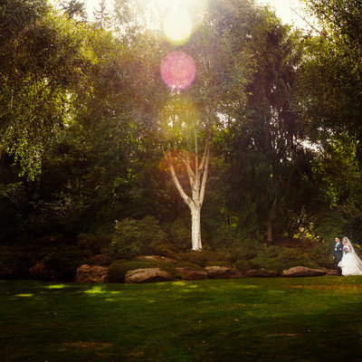 Modern Van Dusen Botanical Gardens Wedding photographer