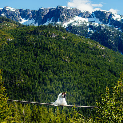 Sea to Sky Gondola Suspension bridge wedding formals
