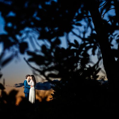 Lighthouse Park Wedding Portraits Scenic Sunset Session
