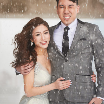 Whistler Blackcomb Wedding Photographer snowstorm bride