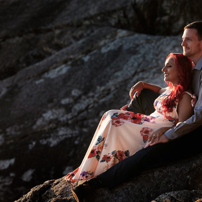 Pacific west coast timeless engagement shoot at ocean.
