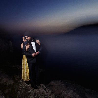 White cliff  park wedding portrait of bride and groom