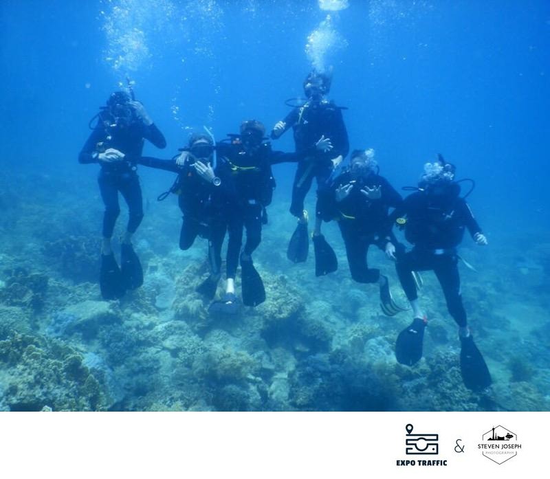 A Family Portrait Under Water in Vietnam