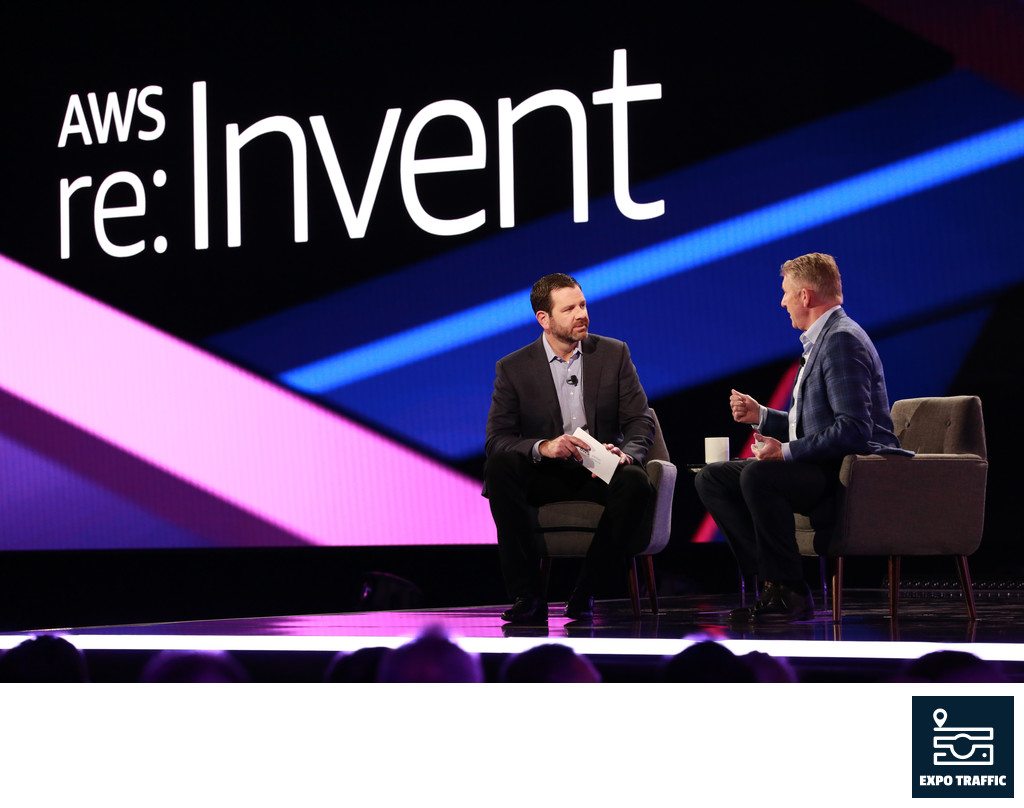 AWS executive interviews major client on stage @ AWS re:Invent 2019