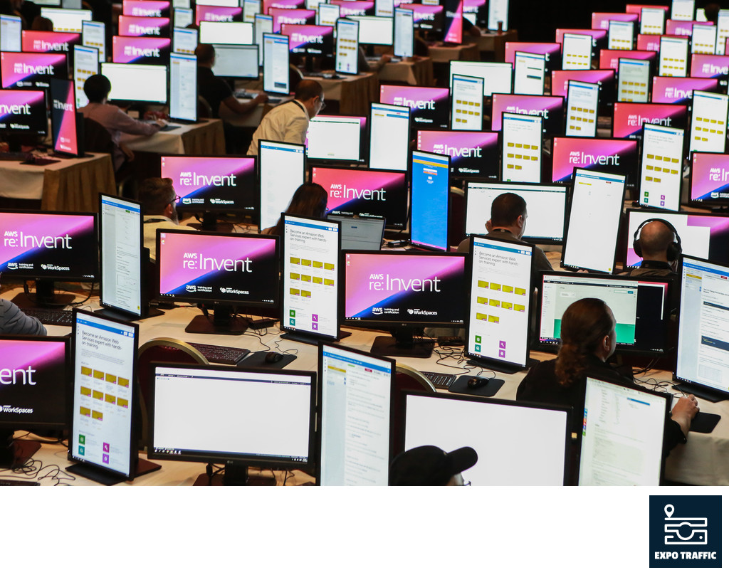 AWS re:Invent Las Vegas Cloud Training Lab with Hundreds of PCs