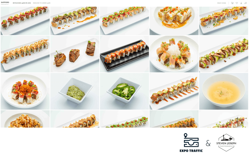 Food restaurant photography for a point of sale (POS) system.