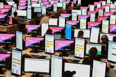 AWS re:Invent Las Vegas Cloud Training Lab with Hundreds of PCs