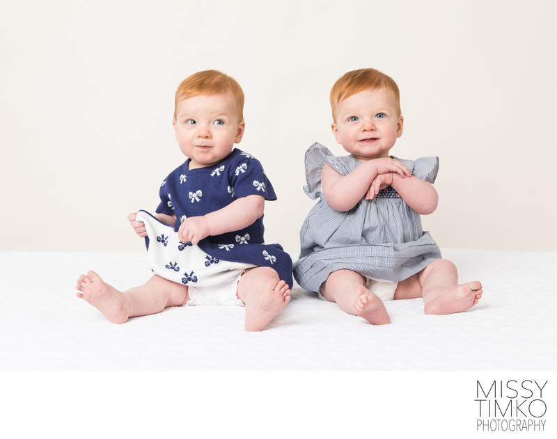 Twin Baby Studio Portrait Photography Pittsburgh