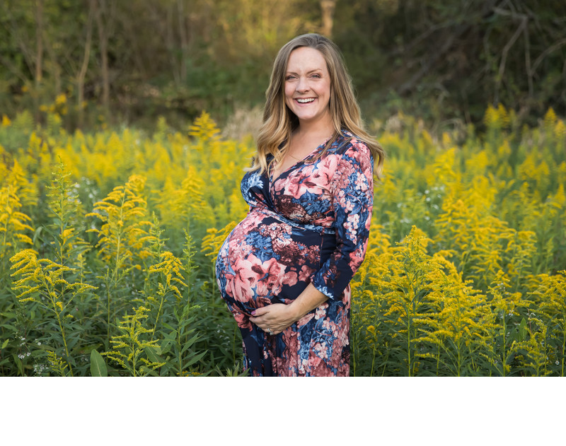 Outdoor Maternity Session & Wild Flowers Upper St Clair